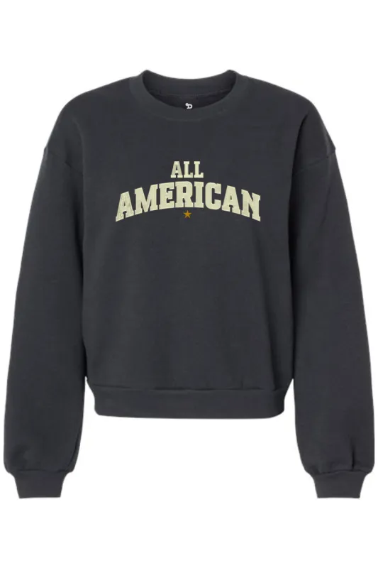 All American Women's Fleece Crewneck Sweatshirt - Lifestyle Beyond The Game made by DRYWORLD