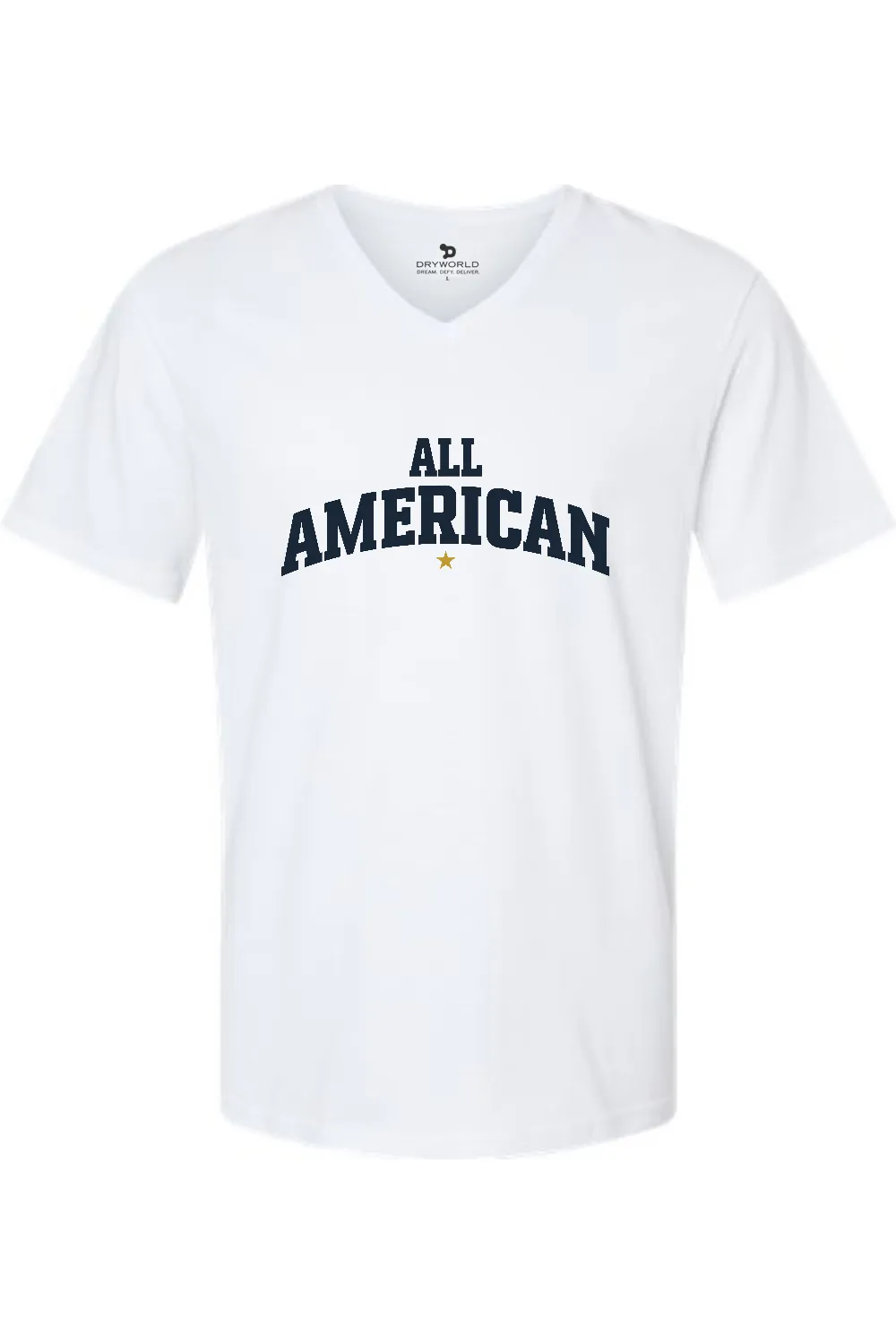 All American CVC V-Neck Tee - Lifestyle Beyond The Game Edition sold by DRYWORLD product image thumbnail 2