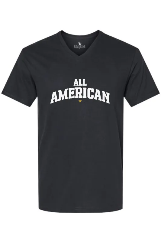 All American CVC V-Neck Tee - Lifestyle Beyond The Game Edition made by DRYWORLD