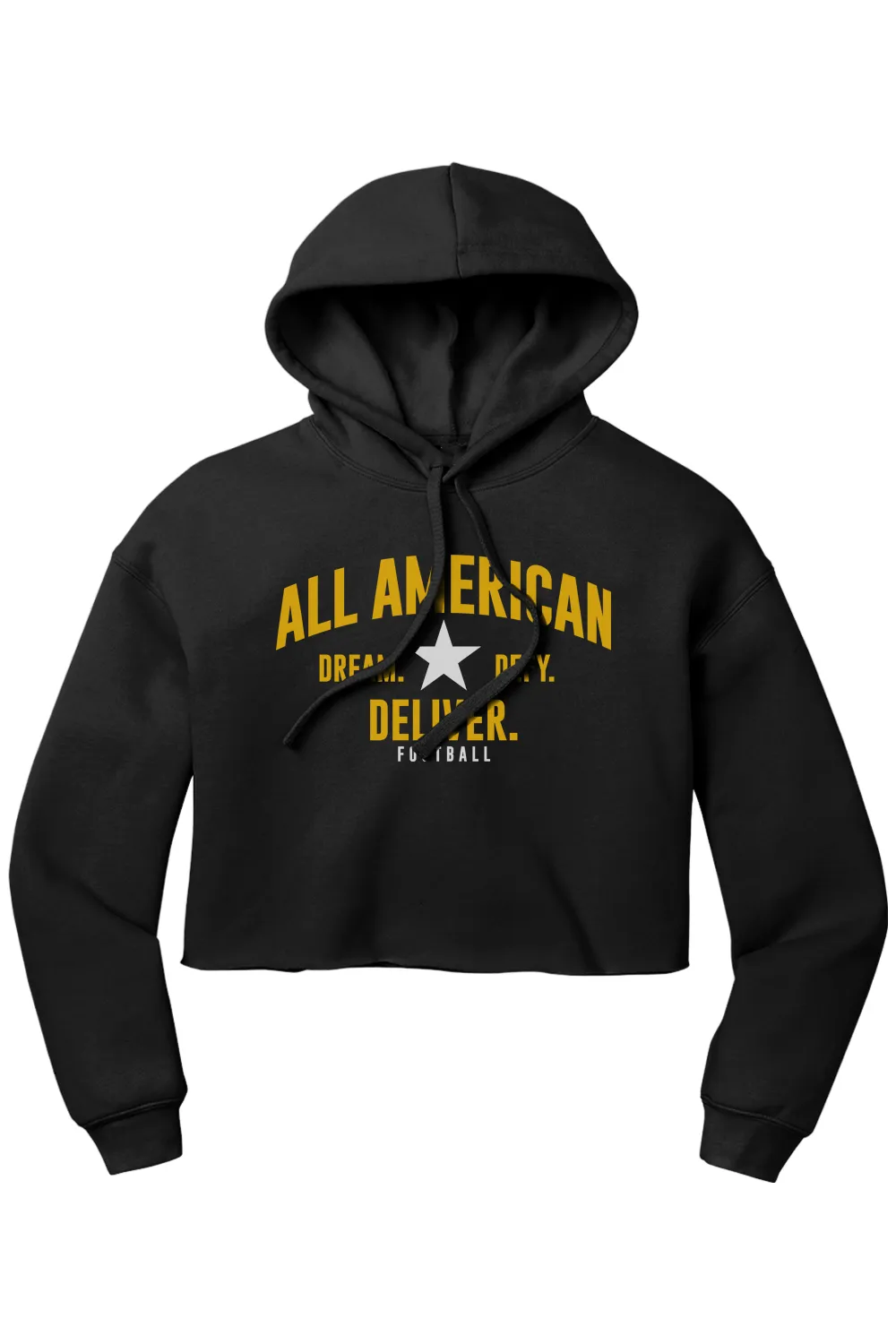 ALL AMERICAN Women’s Sponge Fleece Cropped Fleece Hoodie - DREAM DEFY DELIVER EDITION sold by DRYWORLD product image thumbnail 5