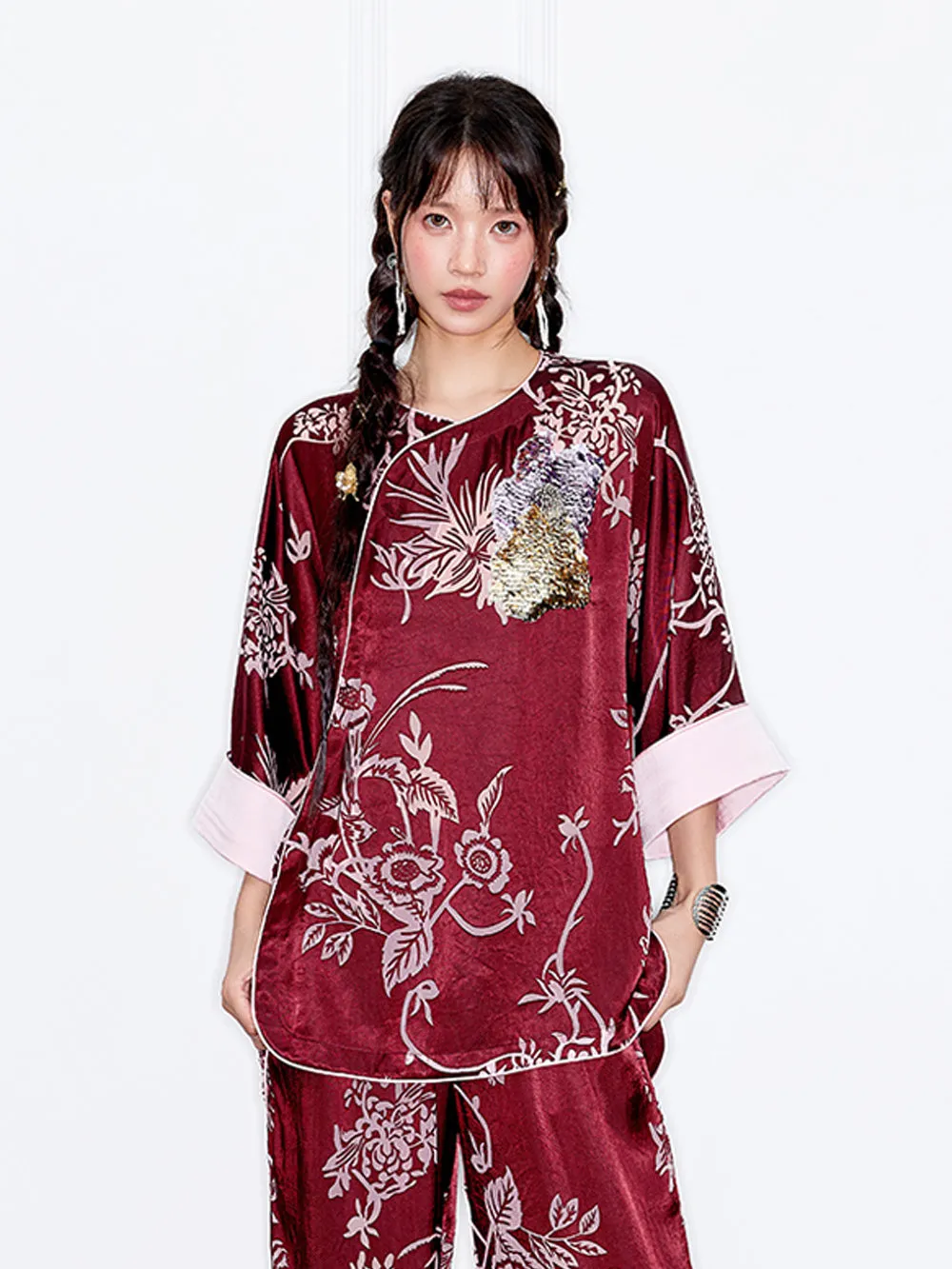 MUKZIN“Capsule Collection”New Chinese Style Chest Sequin Top sold by Muzkin product image thumbnail 2