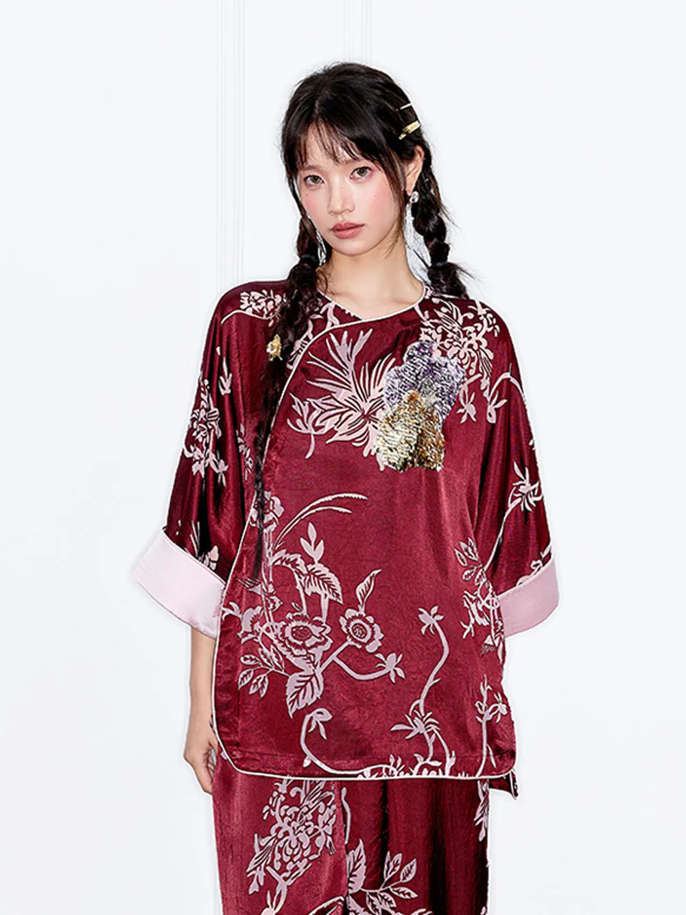 MUKZIN“Capsule Collection”New Chinese Style Chest Sequin Top sold by Muzkin product image thumbnail 3