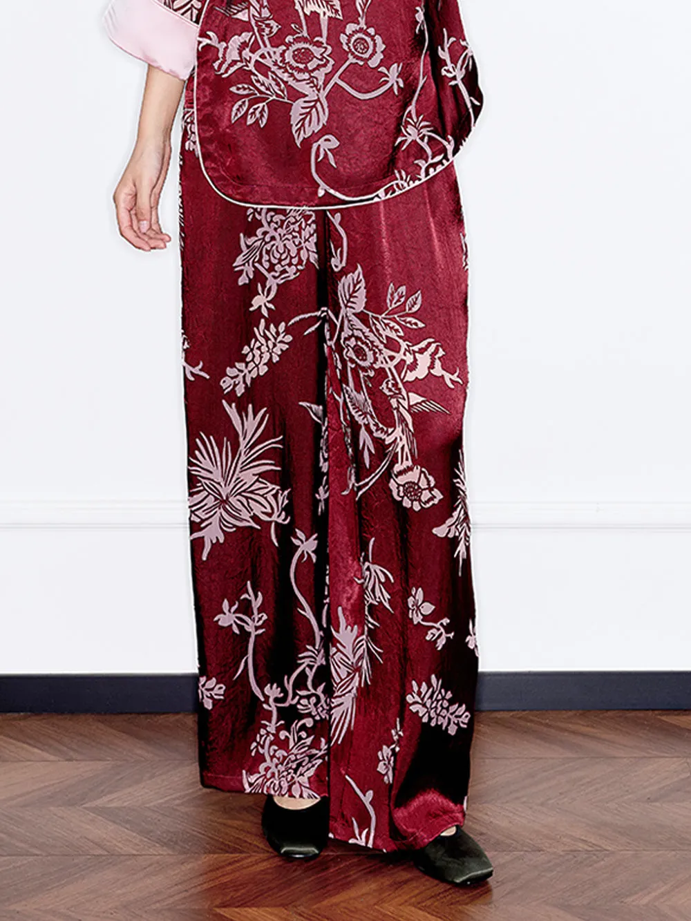 MUKZIN“Capsule Collection”New Chinese Style Printed Wide-Leg Pants sold by Muzkin
