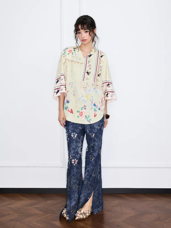 MUKZIN“Capsule Collection”New Chinese-style printed loose coat sold by Muzkin