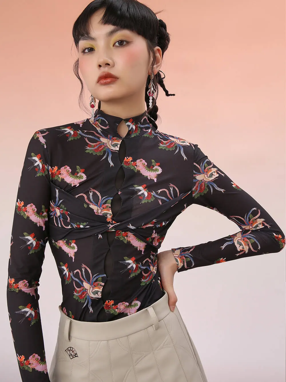 MUKZIN Slim Fit Knit Printed Bottoming Shirt sold by Muzkin product image thumbnail 4