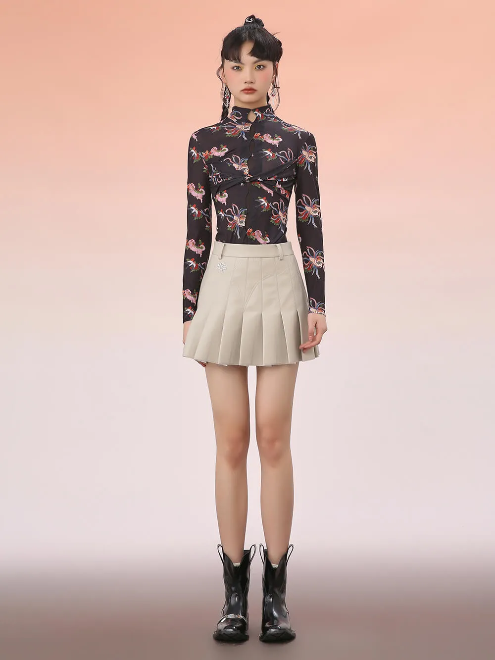 MUKZIN Slim Fit Knit Printed Bottoming Shirt sold by Muzkin product image thumbnail 3