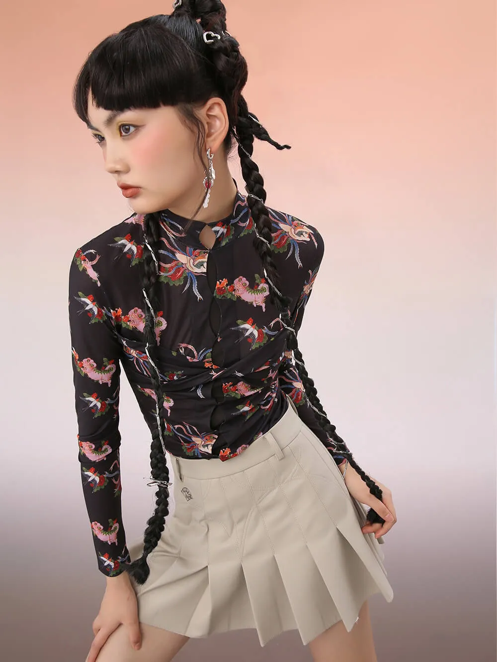 MUKZIN Slim Fit Knit Printed Bottoming Shirt sold by Muzkin product image thumbnail 5