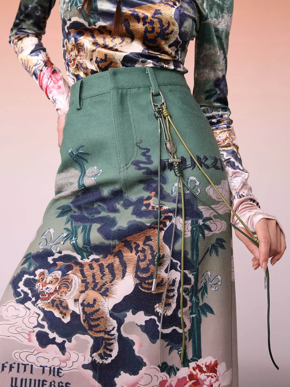 MUKZIN Printing A-Shaped Skirt sold by Muzkin product image thumbnail 3