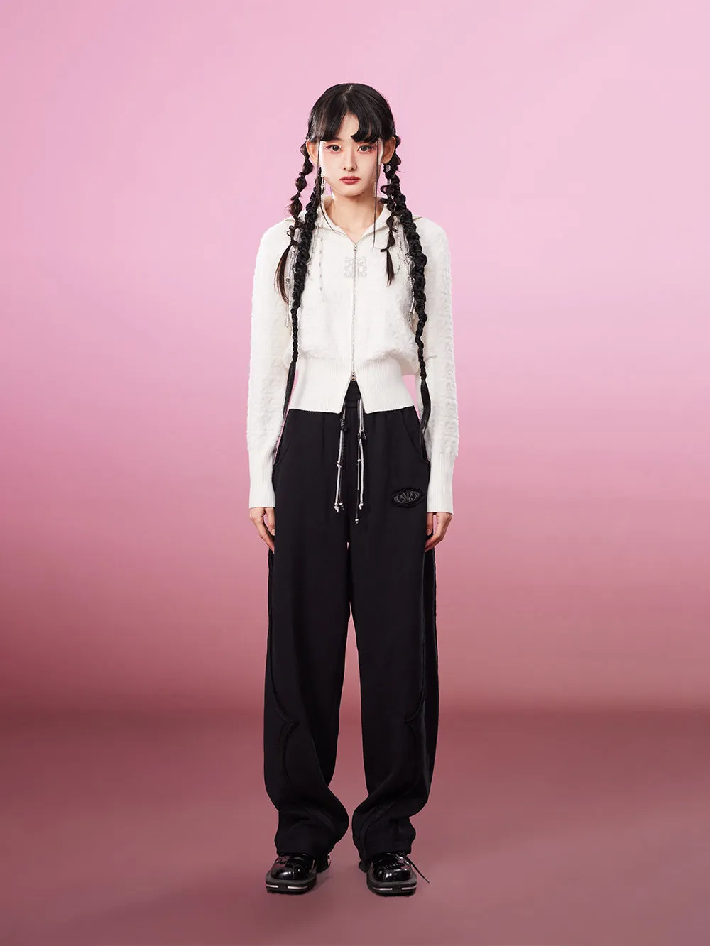 MUKZIN Jacquard Soft White Casual Age-reducing Cardigan Sweater sold by Muzkin product image thumbnail 4