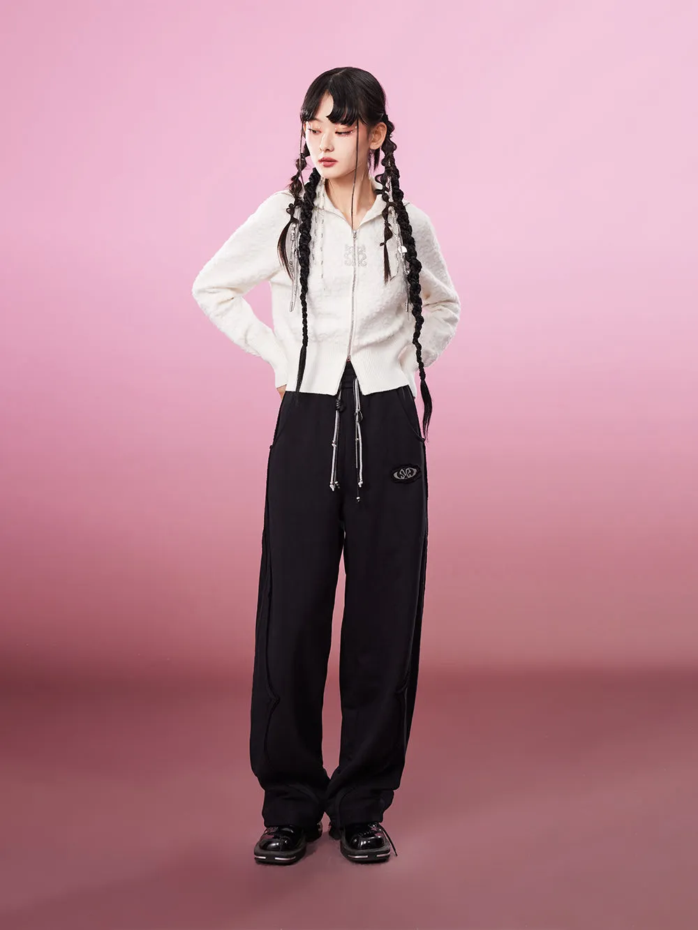 MUKZIN Jacquard Soft White Casual Age-reducing Cardigan Sweater sold by Muzkin product image thumbnail 5