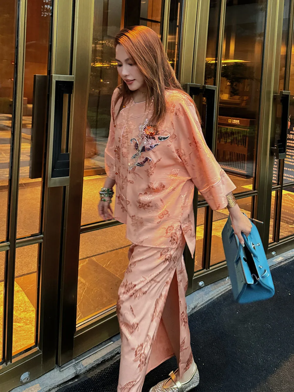 MUKZIN“Capsule Collection”Jacquard Embroidered Chinese - style Midi Skirt sold by Muzkin product image thumbnail 3