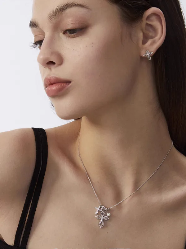 MUKTANK×SUN HUNTER Multi-pendant cross necklace sold by Muzkin