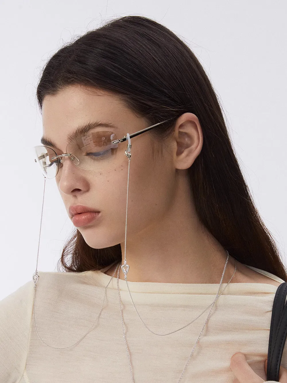 MUKTANK×SUN HUNTER Heart lace glasses chain sold by Muzkin product image thumbnail 4