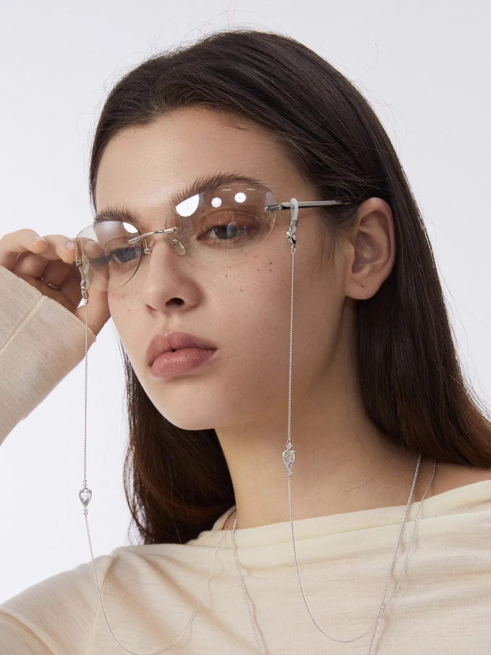 MUKTANK×SUN HUNTER Heart lace glasses chain sold by Muzkin product image thumbnail 3