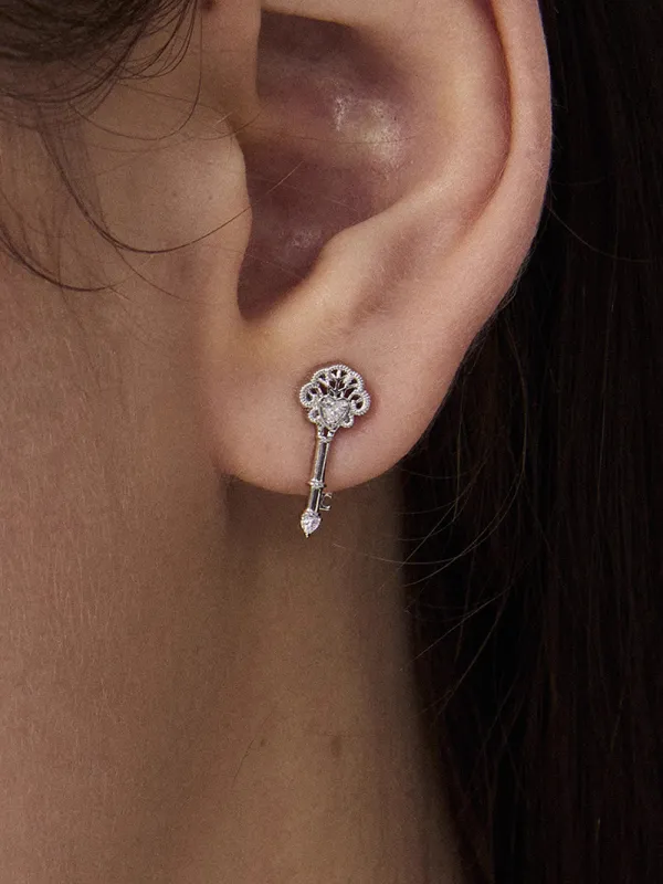 MUKTANK×SUN Lace key stud earrings sold by Muzkin