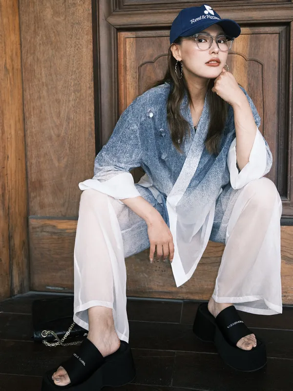 MUKZIN“Capsule Collection”Gradient color lightweight long pants sold by Muzkin