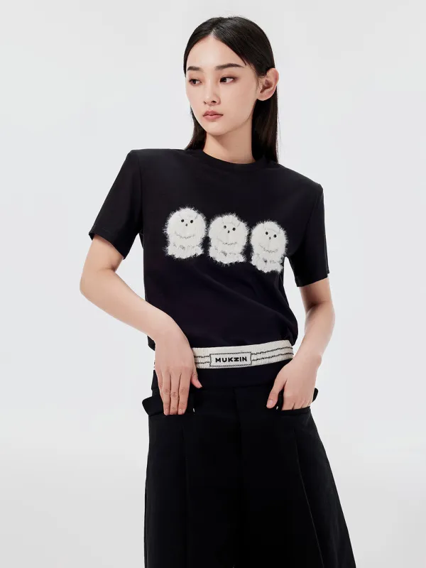 MUKZIN Casual Loose Cute Funny T-shirt sold by Muzkin