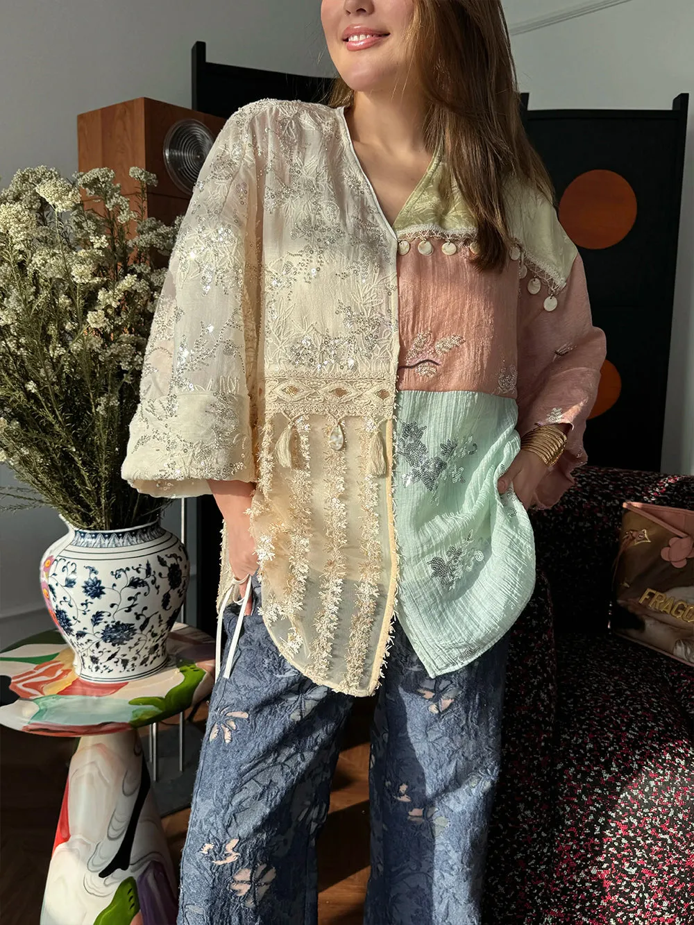 MUKZIN“Capsule Collection”New Chinese-style color-block shirt sold by Muzkin product image thumbnail 4