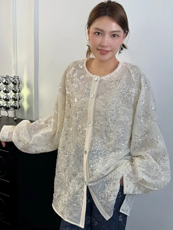 MUKZIN“Capsule Collection”White Chinese-style national trend shirt sold by Muzkin