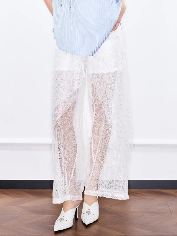 MUKZIN "Ode to the New Summer"Lace casual pants sold by Muzkin