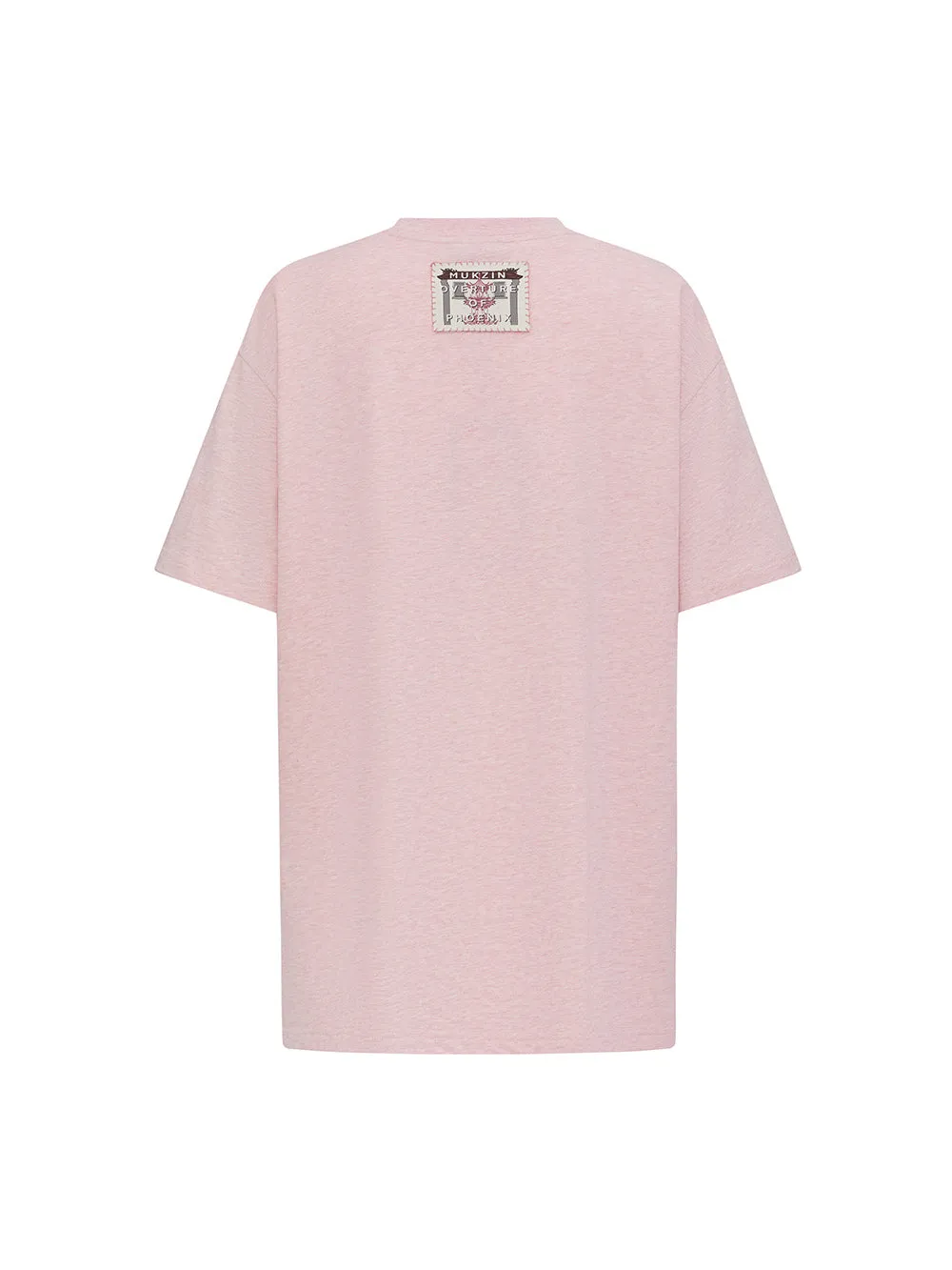 Mukzin "Ode To The New Summer"Dreamy Pink Printed Short-Sleeved T-Shirt sold by Muzkin product image thumbnail 3