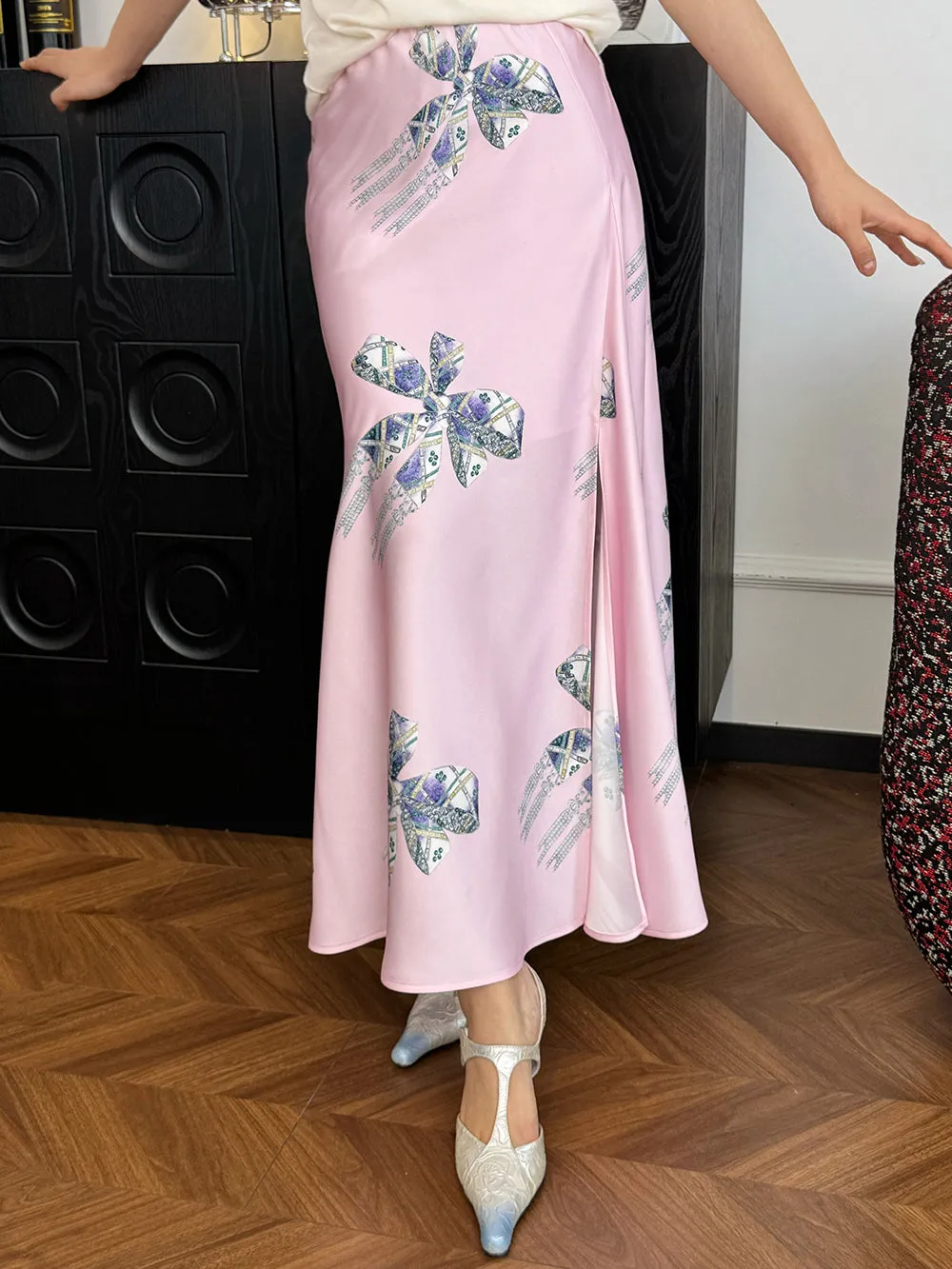 MUKZIN“Capsule Collection”New Chinese-style Printed Elegant Half Skirt sold by Muzkin product image thumbnail 2