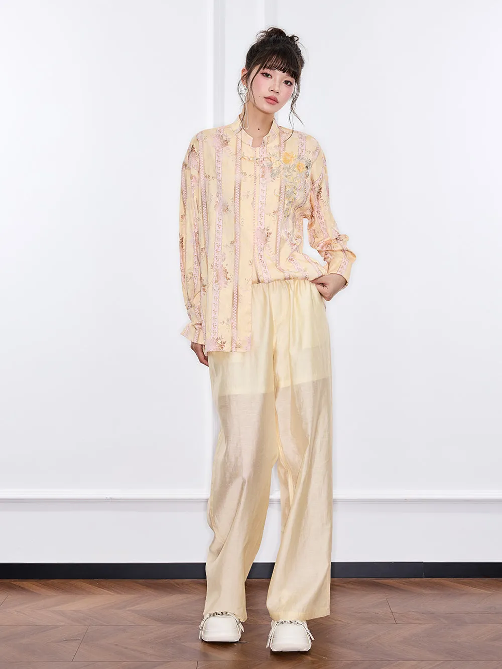 MUKZIN“Capsule Collection”Loose and Retro Yellow Shirt sold by Muzkin product image thumbnail 3