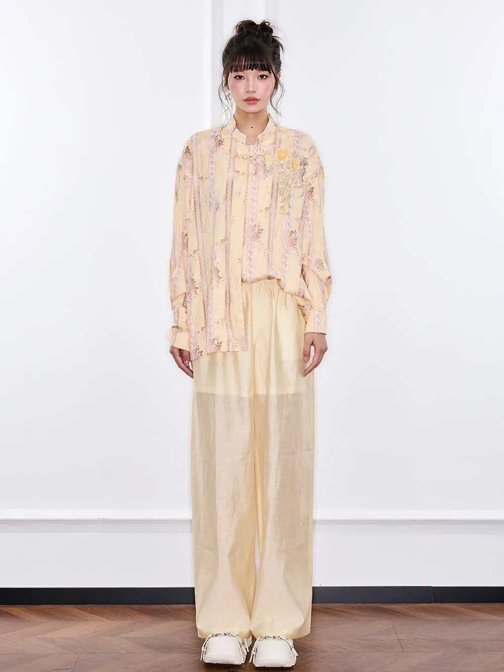 MUKZIN“Capsule Collection”Loose and Retro Yellow Shirt sold by Muzkin product image thumbnail 5