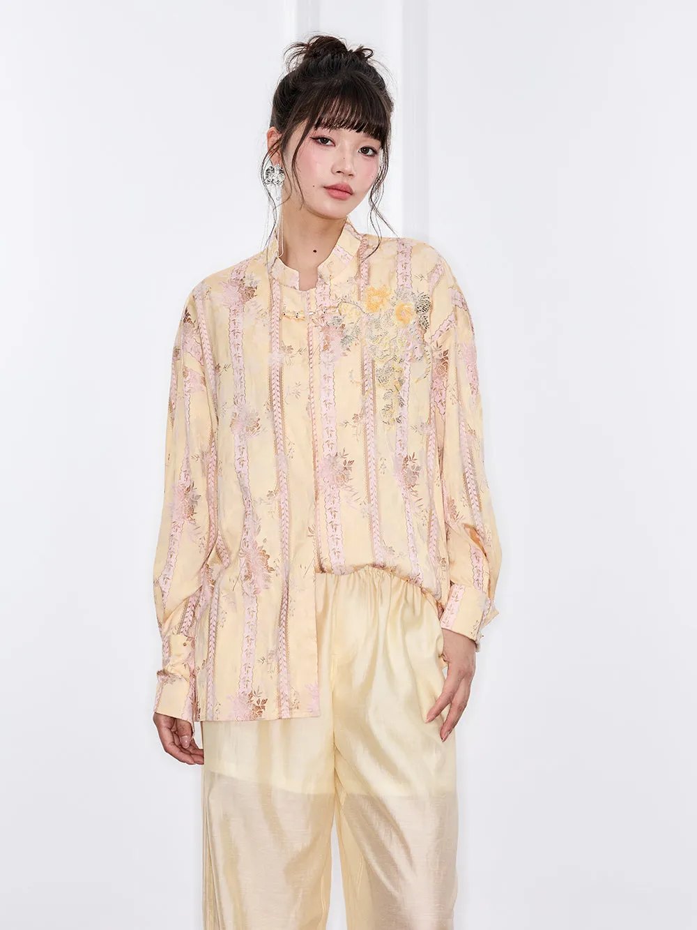 MUKZIN“Capsule Collection”Loose and Retro Yellow Shirt sold by Muzkin product image thumbnail 2