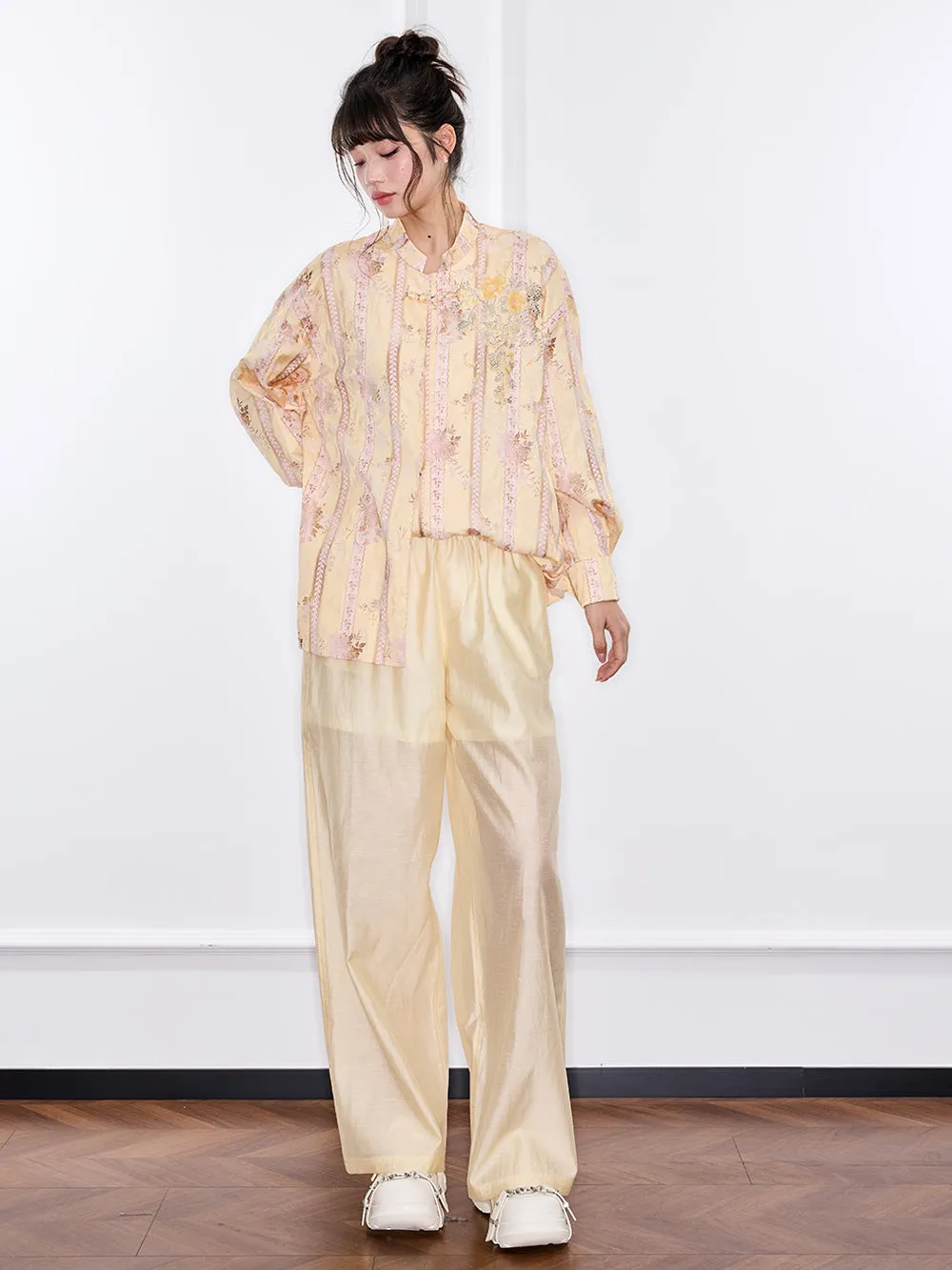 MUKZIN“Capsule Collection”Loose and Retro Yellow Shirt sold by Muzkin product image thumbnail 4