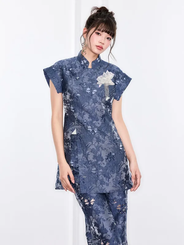 MUKZIN“Capsule Collection”Jacquard Denim Jacket sold by Muzkin