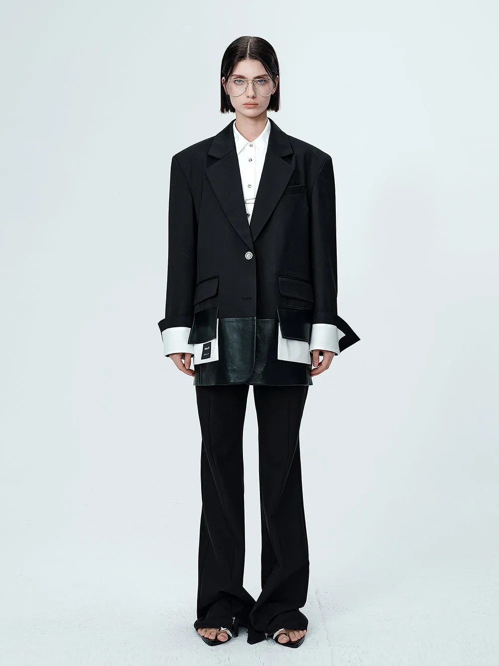 MUKTANK × MODULER Unisex Loose-fitting Wool-blend Blazer sold by Muzkin product image thumbnail 3