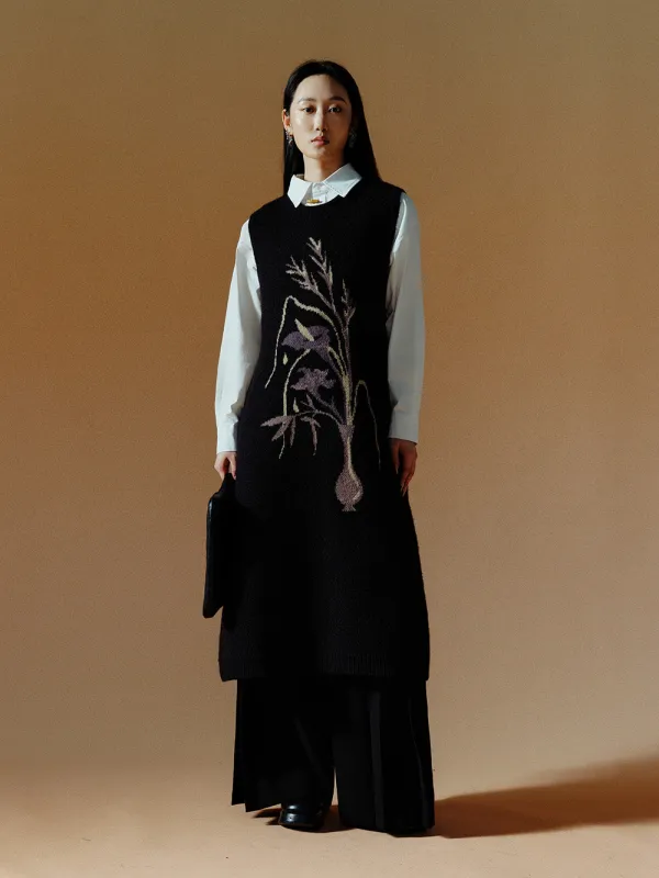 MUKTANK×LOUMUTAKU Sleeveless Dress With a Vase Pattern sold by Muzkin