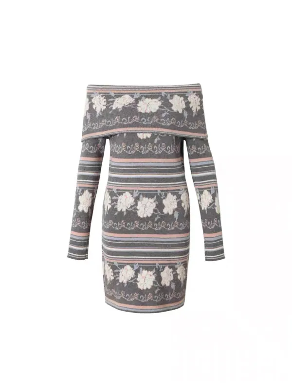 MUKTANK×LOUMUTAKU One-shoulder Dress With Flower Patterns sold by Muzkin