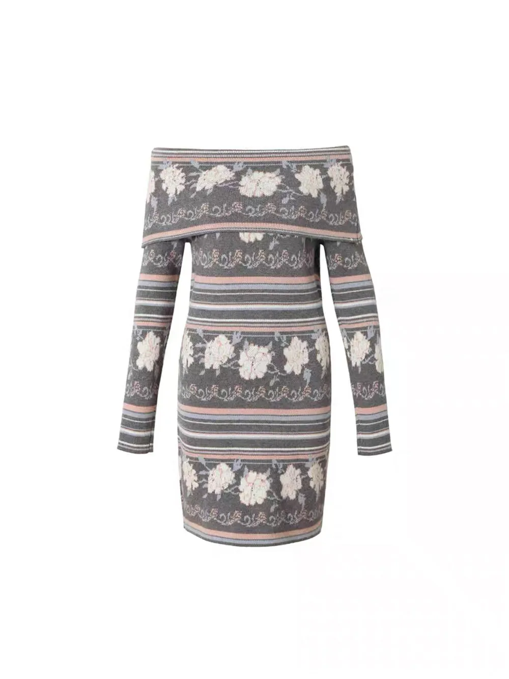 MUKTANK×LOUMUTAKU One-shoulder Dress With Flower Patterns sold by Muzkin