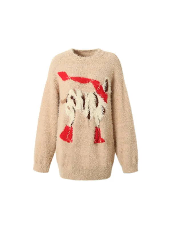 MUKTANK × LOUMUTAKU Dog Print Sweater sold by Muzkin