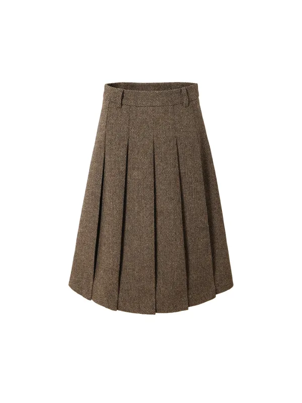 MUKTANK × LOUMUTAKU British Style Plaid Skirt made by Muzkin