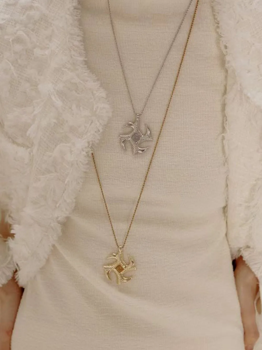 MUKTANK×JUUNNGLE Letter Sweater Chain sold by Muzkin product image thumbnail 3