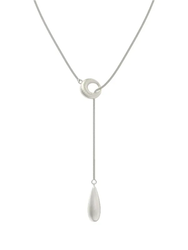 MUKTANK × SUN HUNTER Wire Drawn wWater Drop Shaped Adjustable Plain Chain sold by Muzkin