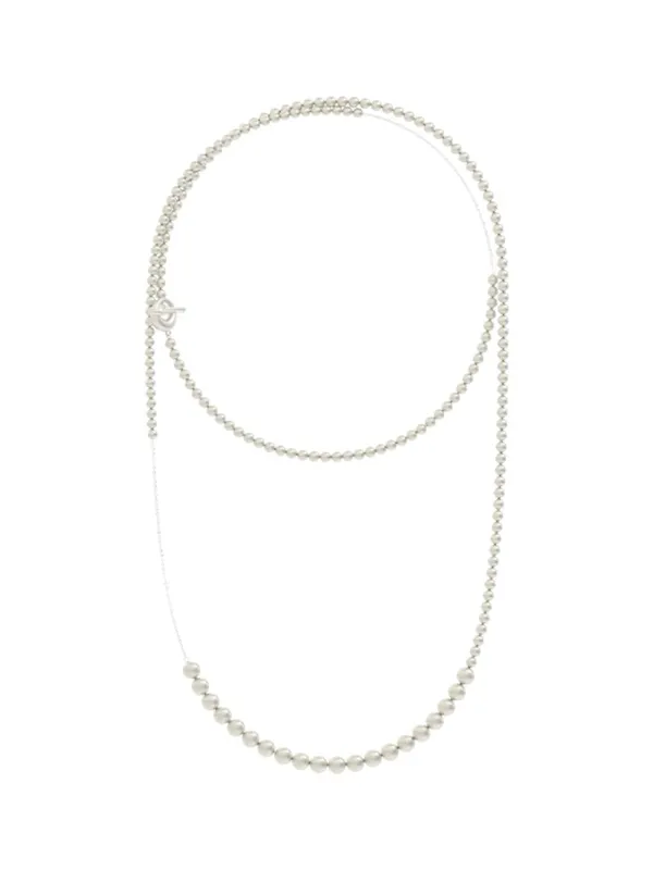 MUKTANK × SUN HUNTER Wire - drawn Ball Spliced Necklace sold by Muzkin