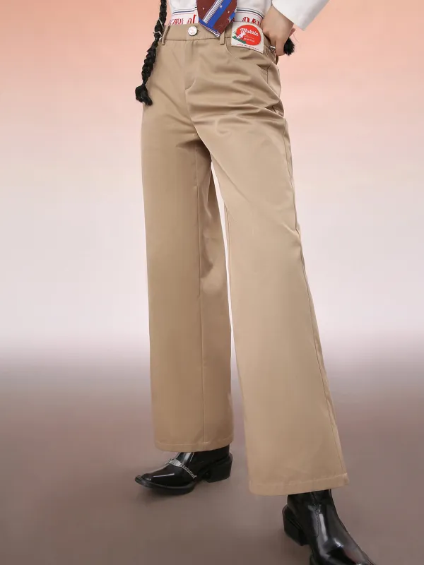 MUKZIN Khaki Straight Leg Lounge Pants sold by Muzkin
