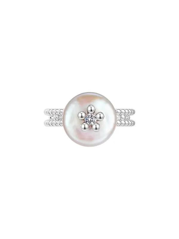 MUKTANK x SUN HUNTER Round Freshwater Pearl Ring sold by Muzkin