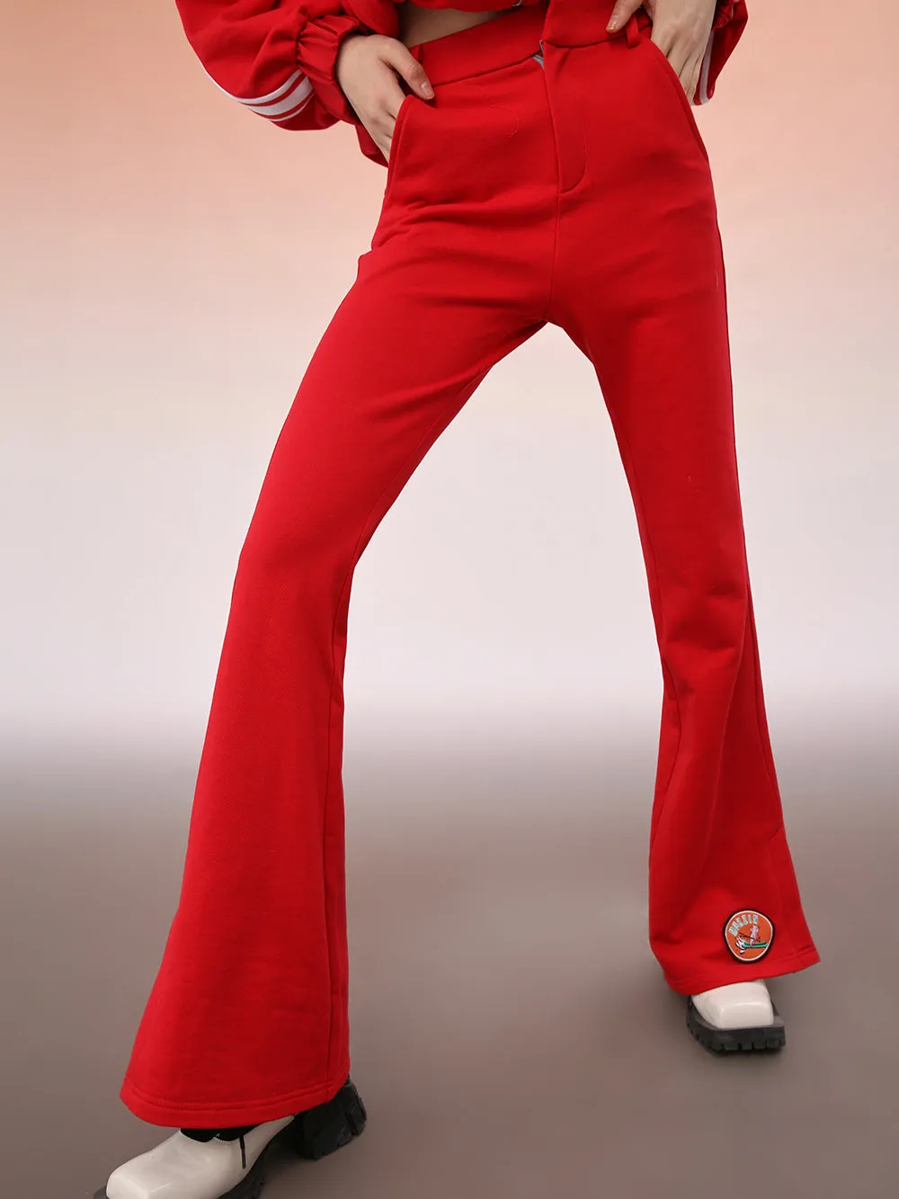 MUKZIN Red Chain Straight-Leg Athletic Trousers sold by Muzkin product image thumbnail 2