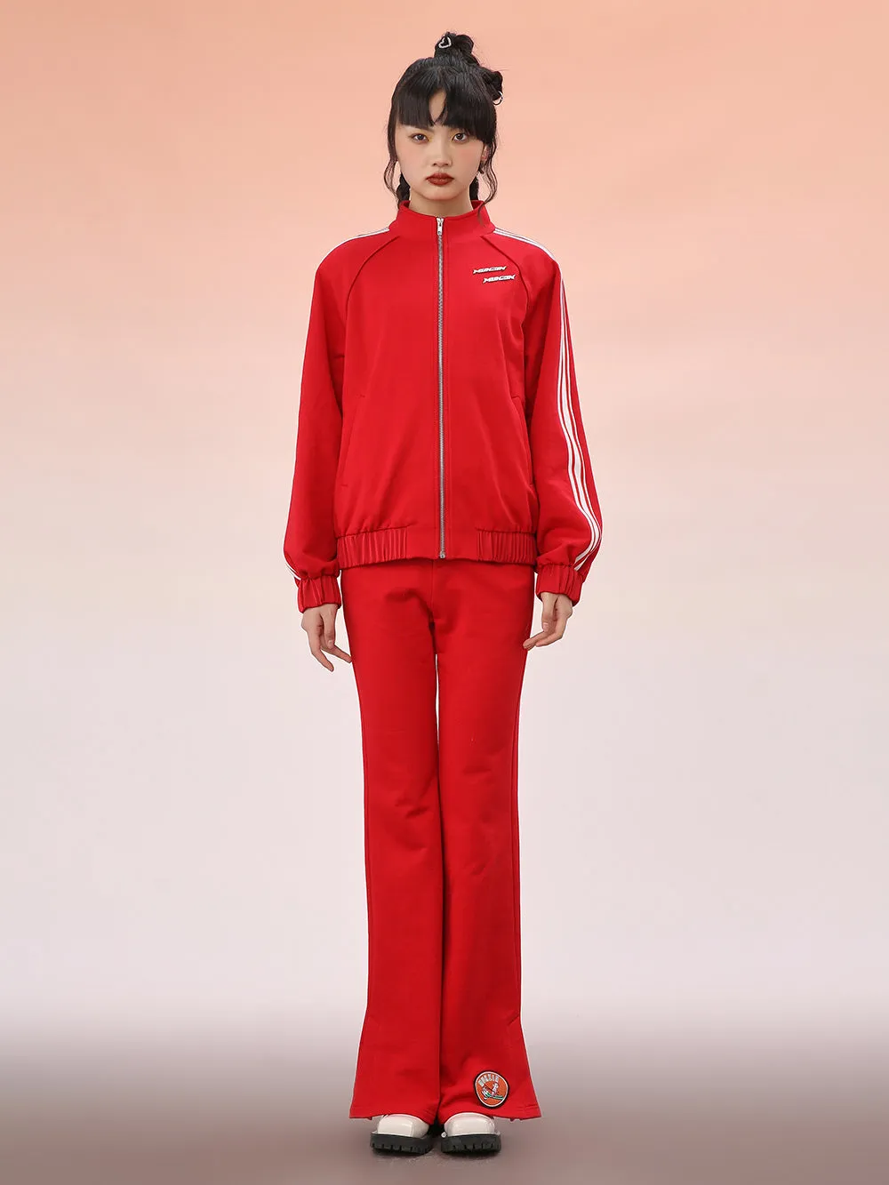 MUKZIN Red Chain Straight-Leg Athletic Trousers sold by Muzkin product image thumbnail 3