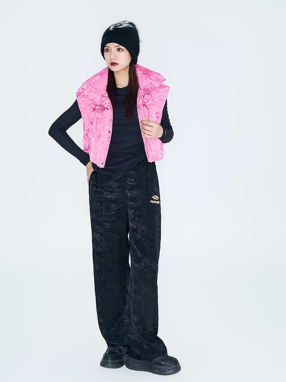 MUKZIN Linglong "Orchid Pavilion" Short-style Design Down Vest sold by Muzkin product image thumbnail 3