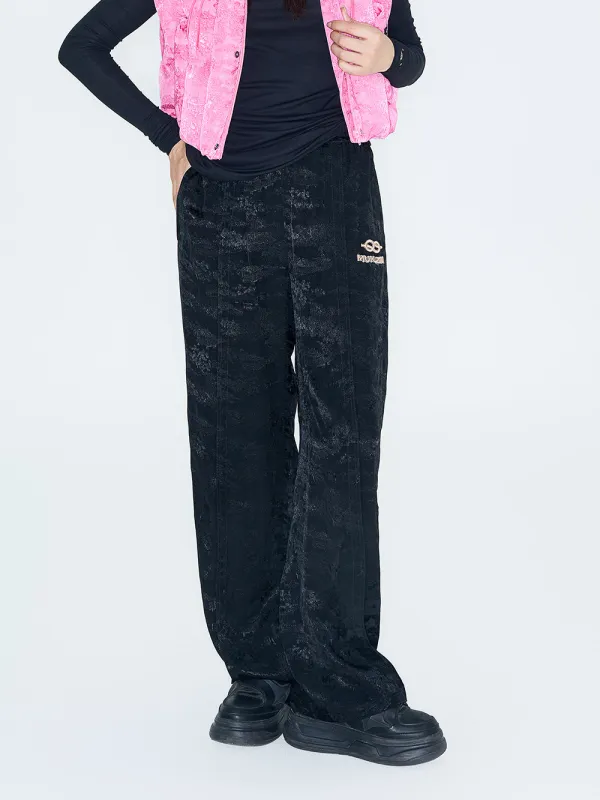 MUKZIN Linglong "Thunderbolt" - Embossed Jacquard Relaxed Draped Balloon Pants sold by Muzkin