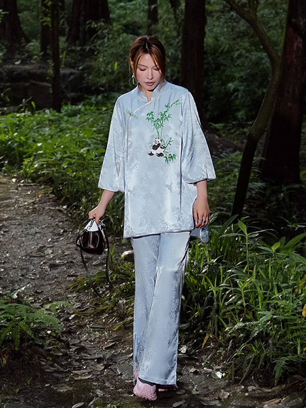 MUKZIN Blue Slim-fit Slit Pants sold by Muzkin product image thumbnail 5