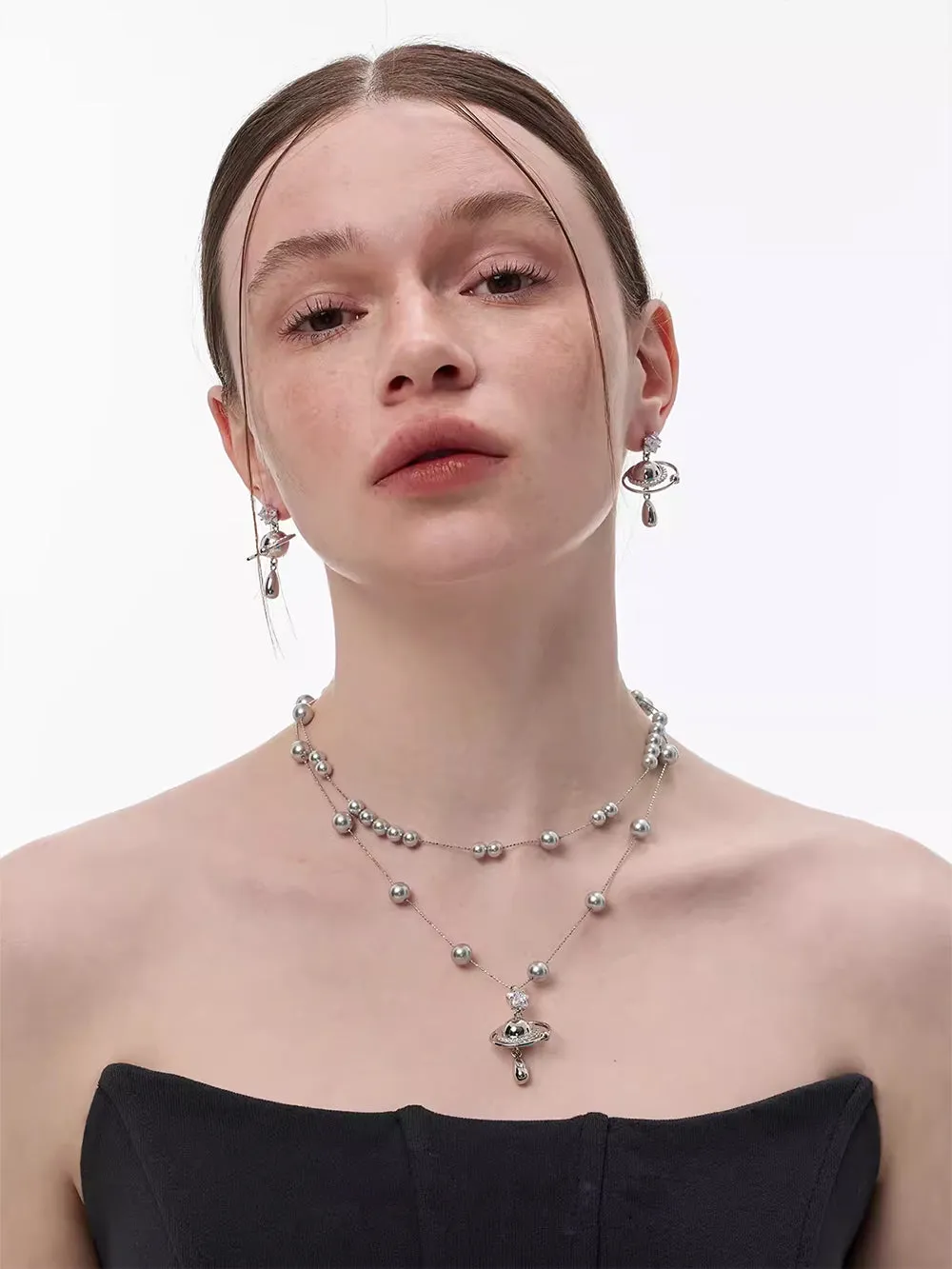 MUKTANK x SUN HUNTER Starry Sky Planet Necklace sold by Muzkin product image thumbnail 4