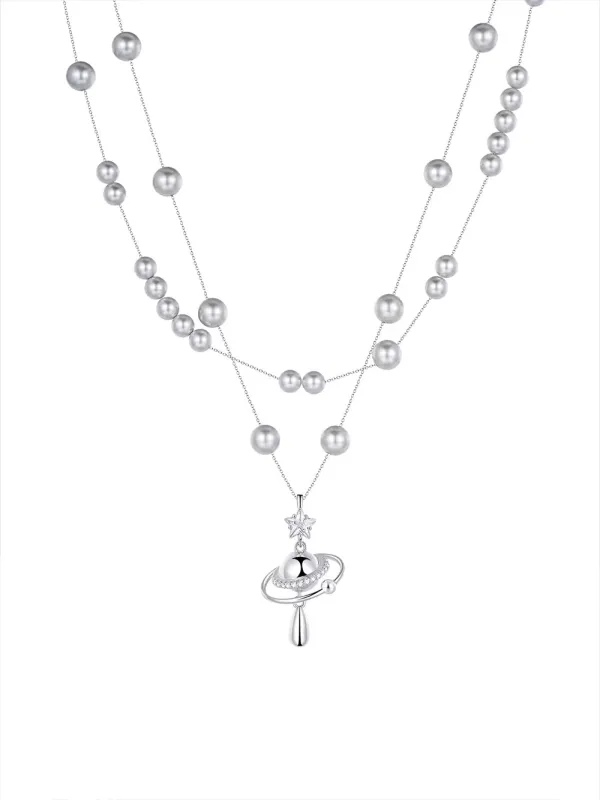 MUKTANK x SUN HUNTER Starry Sky Planet Necklace sold by Muzkin