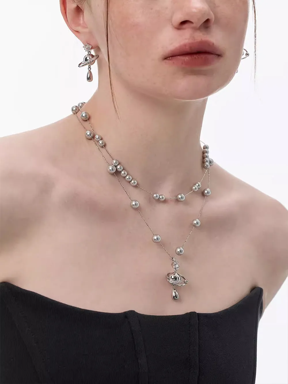 MUKTANK x SUN HUNTER Starry Sky Planet Necklace sold by Muzkin product image thumbnail 2